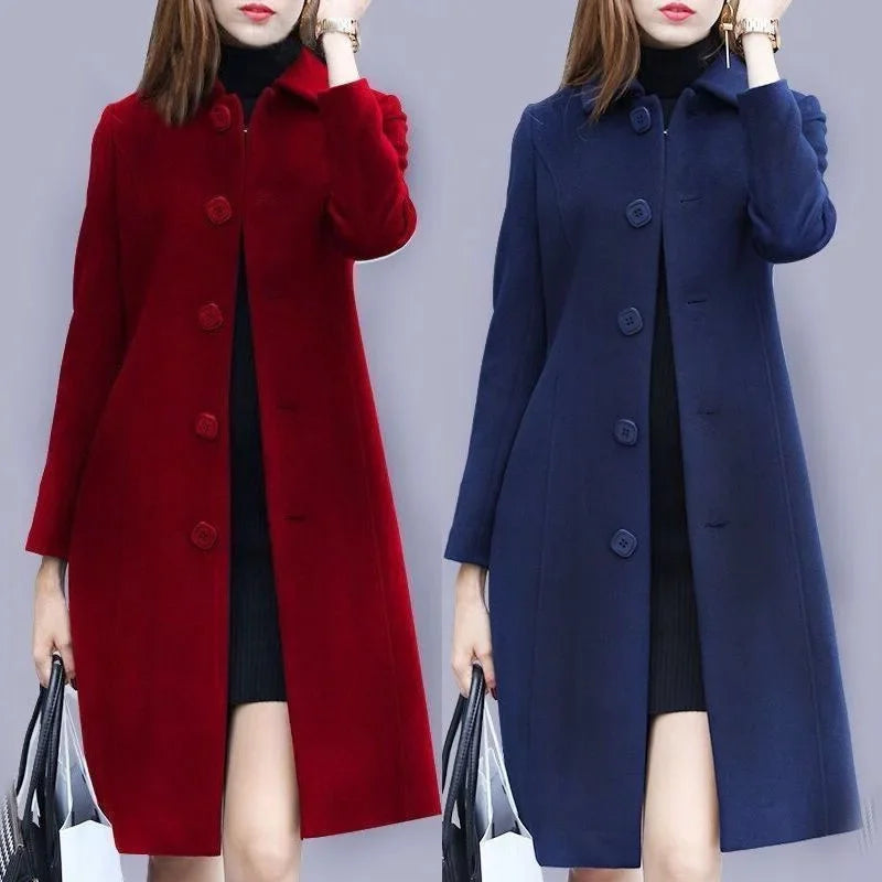 Women's Slimming Woolen Overcoat