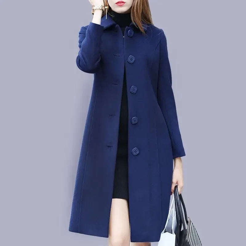 Women's Slimming Woolen Overcoat