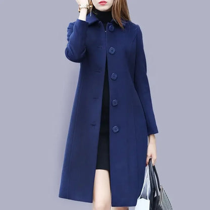 Women's Slimming Woolen Overcoat