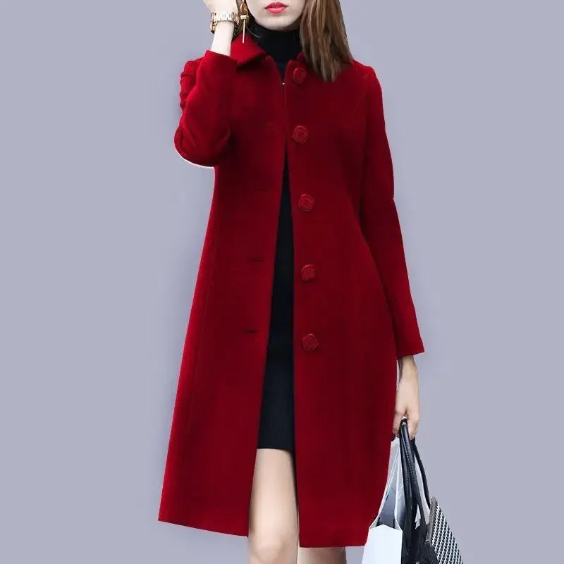 Women's Slimming Woolen Overcoat