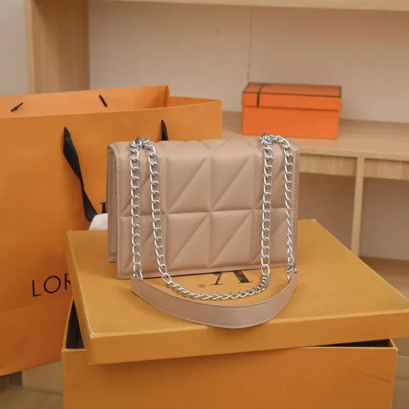 Women's Small Single Shoulder Diamond Crossbody Bag