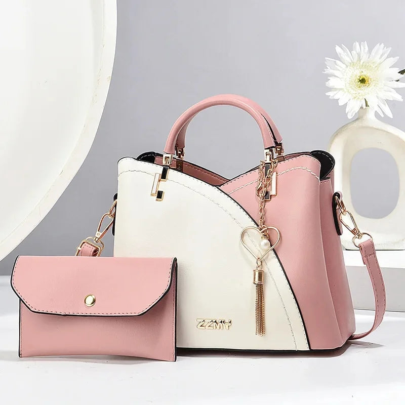 Women's Splicing Color Crossbody Bag