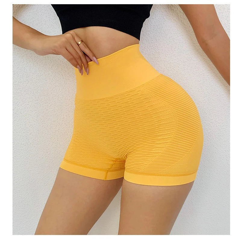 Women's Sports Yoga High Waist Lift Hip Shorts