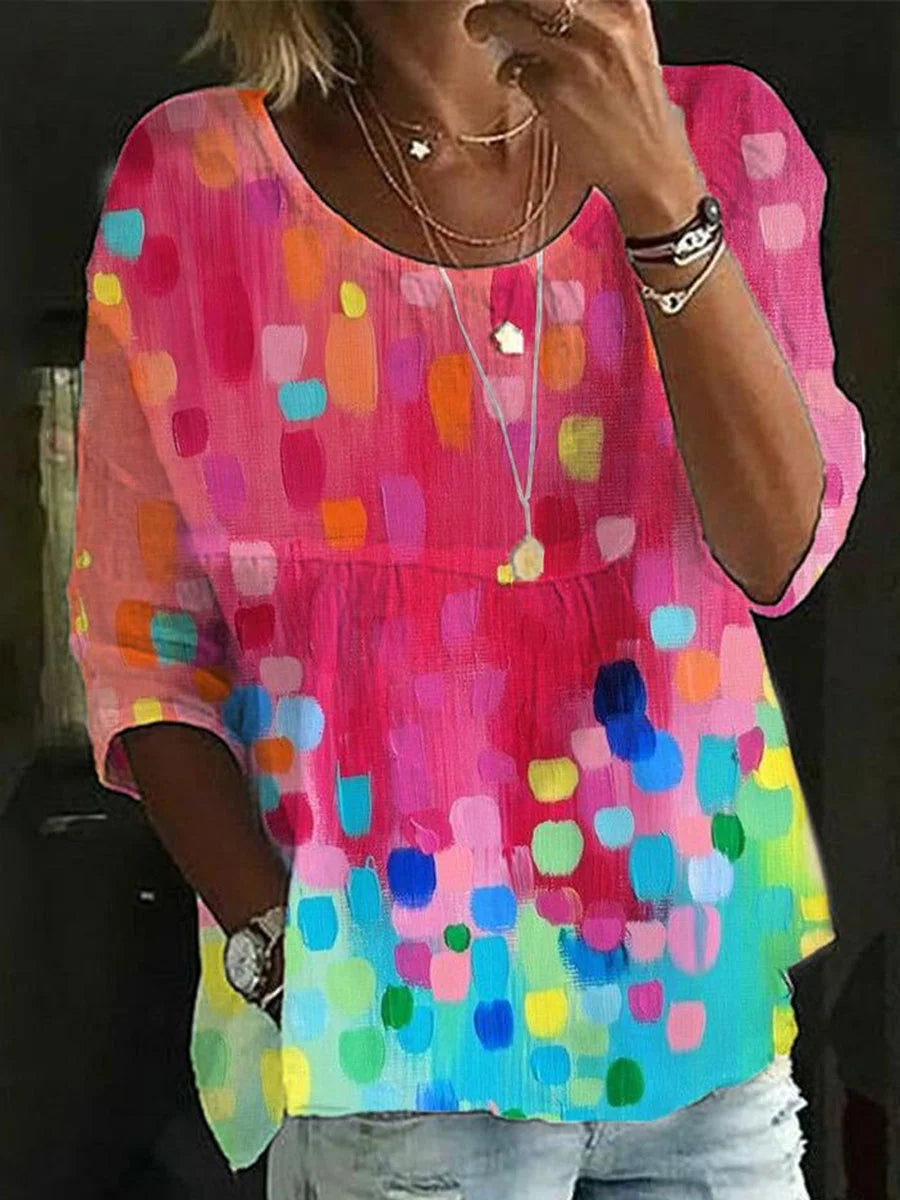 Women's Spring Summer Solid Color Loose Blouse Tops