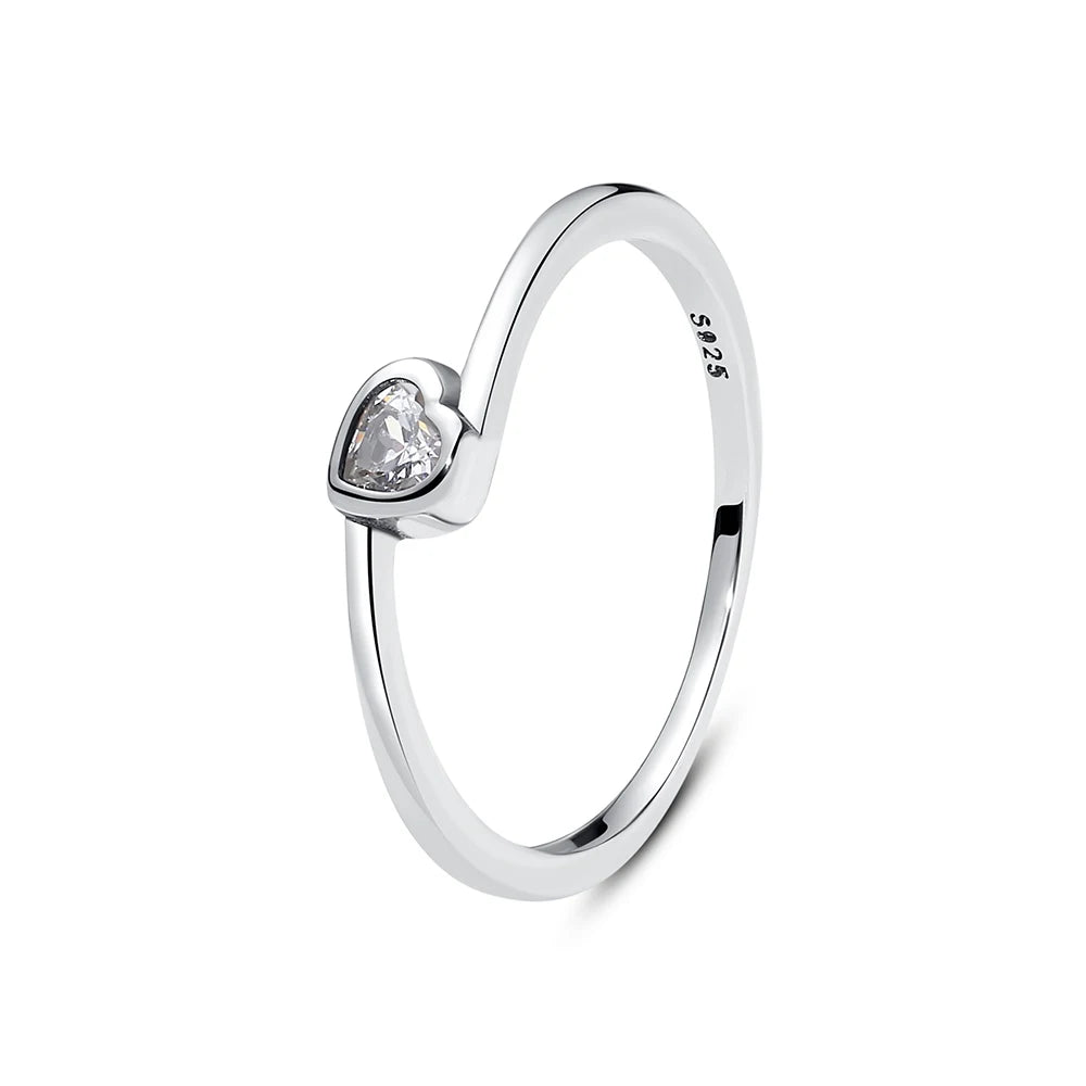 Women's Sterling Silver Heart Rings
