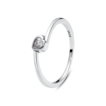Women's Sterling Silver Heart Rings