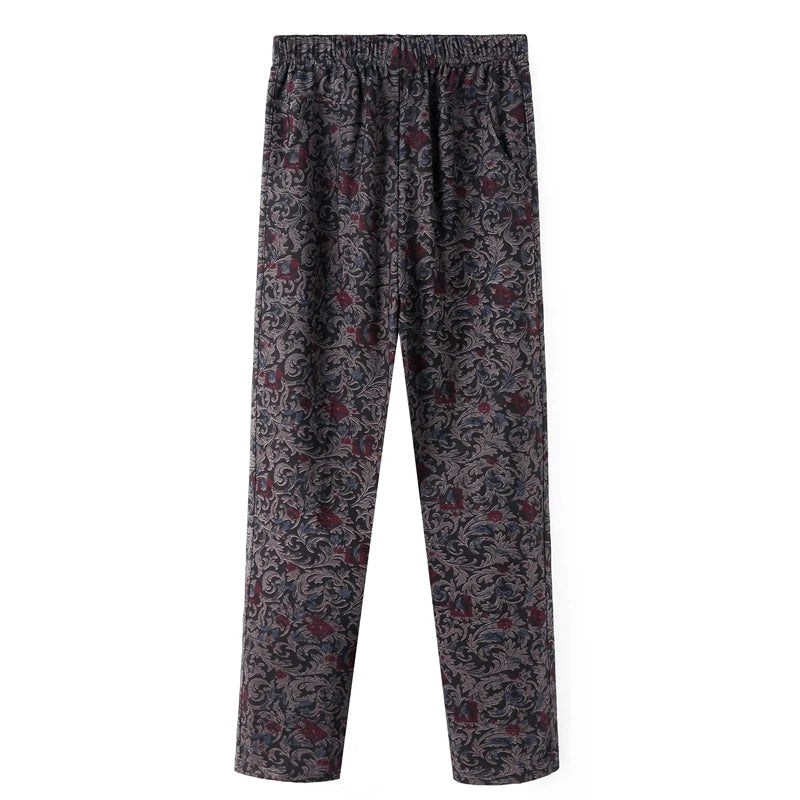 Women's Straight Oversize High Waisted Printed Pants