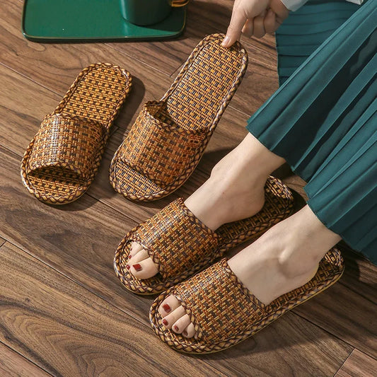 Women's Summer Indoor Noiseless Woven Sandals