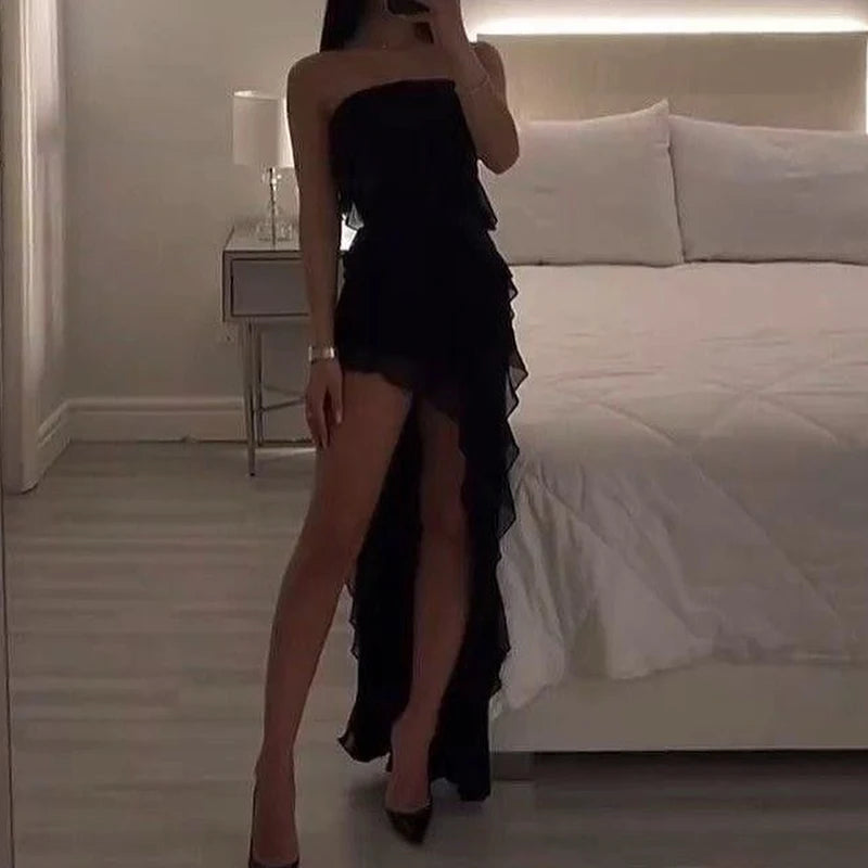 Women's Summer Irregular Long Maxi Tube Dress