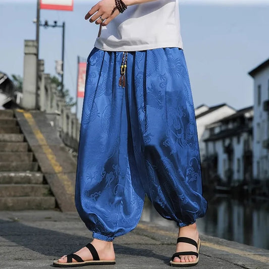 Women's Summer Silk Bohemian Harem Pants