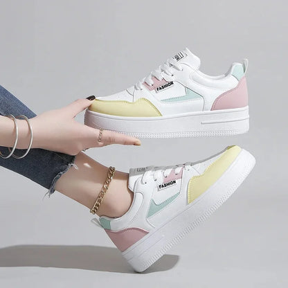 Women's Lace Up Thick Bottom Skate Shoes