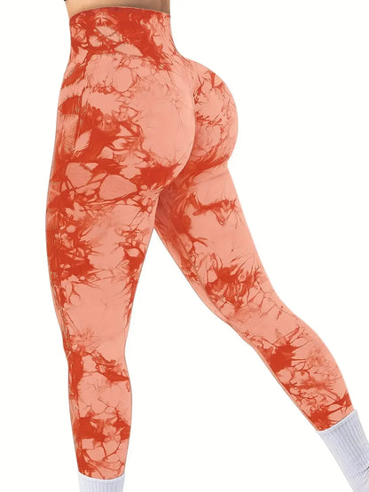 Women's Tie-Dye Seamless Peach Butt High Waist Legging