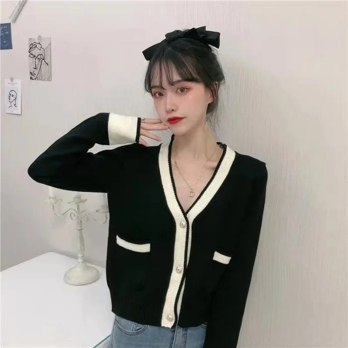 Women's V Neck Knitted Open Cardigan Sweaters