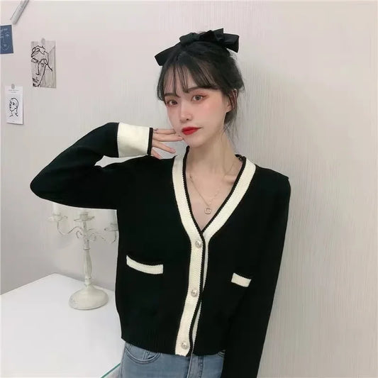 Women's V Neck Knitted Open Cardigan Sweaters