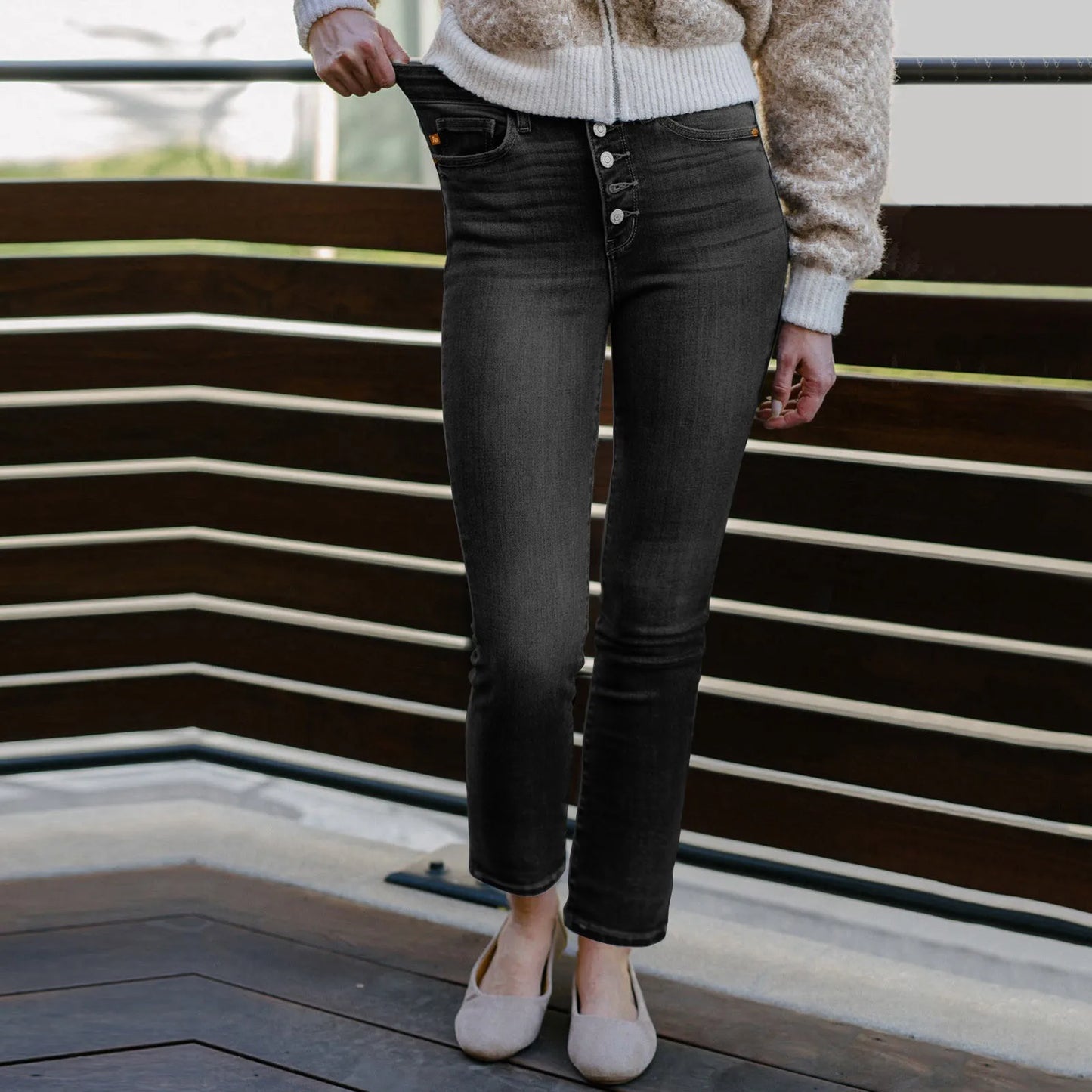 Women's Vintage Mom Tummy Control Skinny Jeans