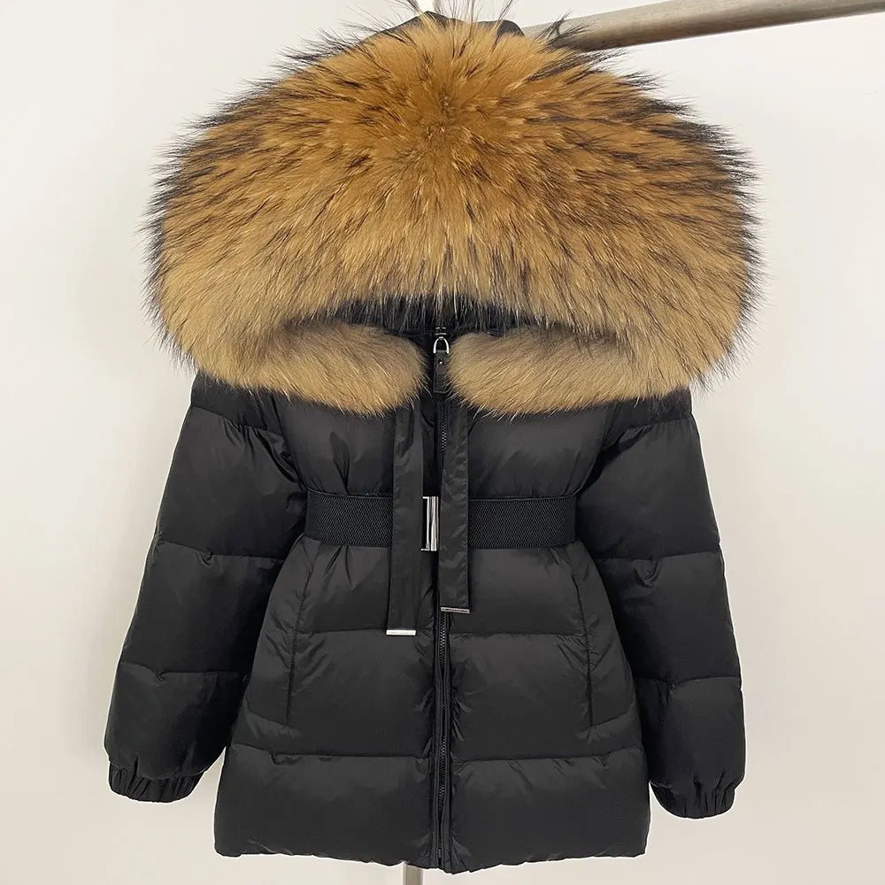 Women's Waterproof Fox Fur Hoode Parka