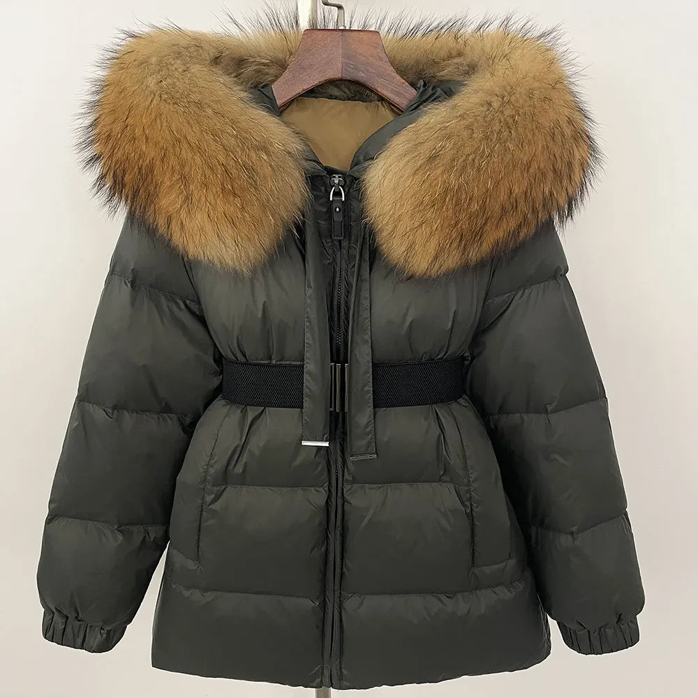 Women's Waterproof Fox Fur Hoode Parka
