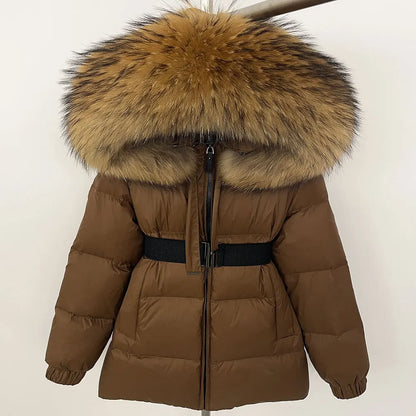 Women's Waterproof Fox Fur Hoode Parka
