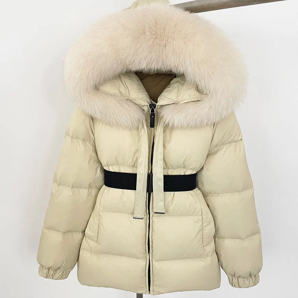 Women's Waterproof Fox Fur Hoode Parka