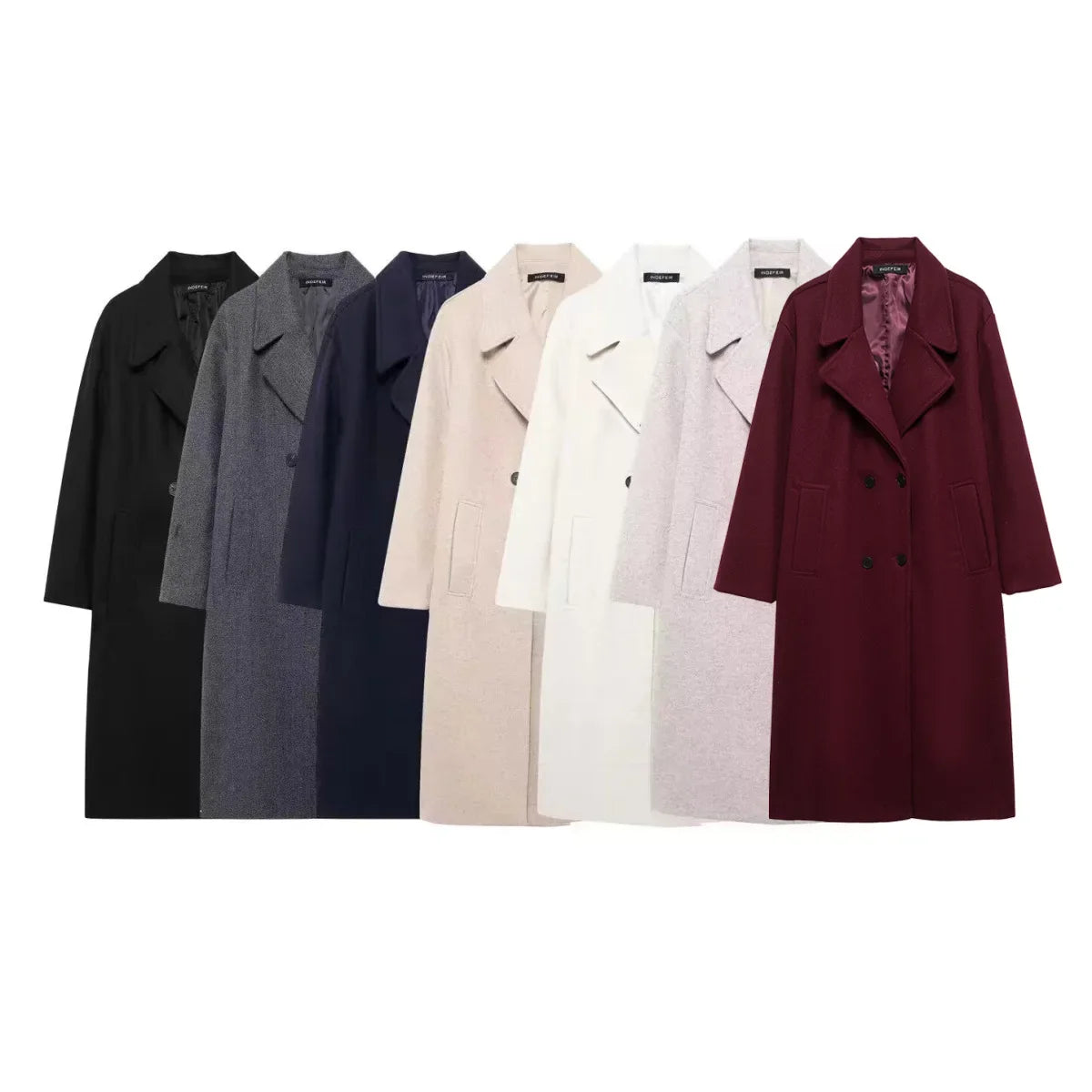 Women's Windproof Loose Long Woolen Coat