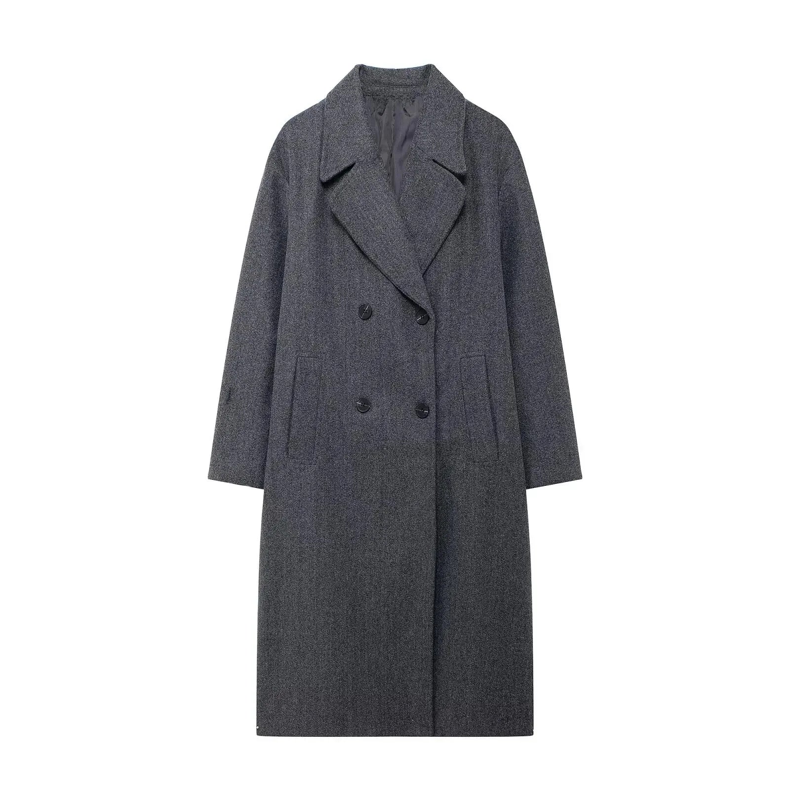 Women's Windproof Loose Long Woolen Coat