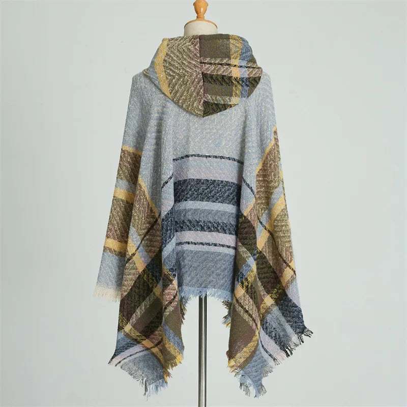 Women's Winter Cold Proof Stole Hooded Shawl