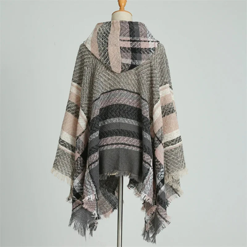 Women's Winter ColdProof Stole Hooded Shawl