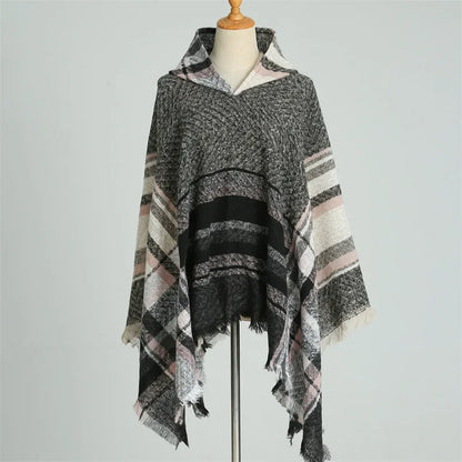Women's Winter Cold Proof Stole Hooded Shawl