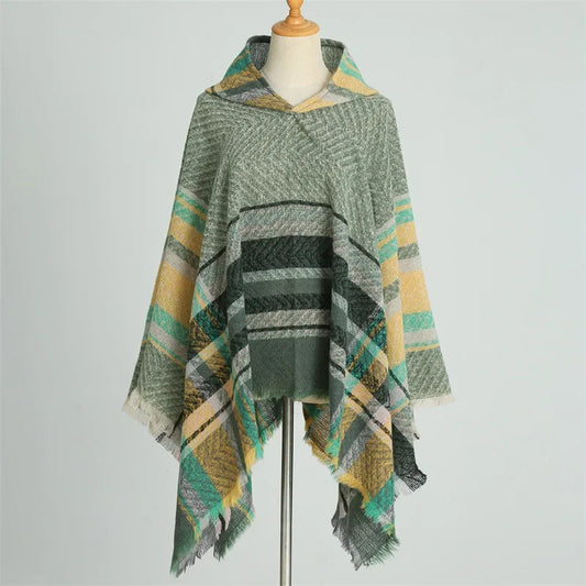 Women's Winter Cold Proof Stole Hooded Shawl