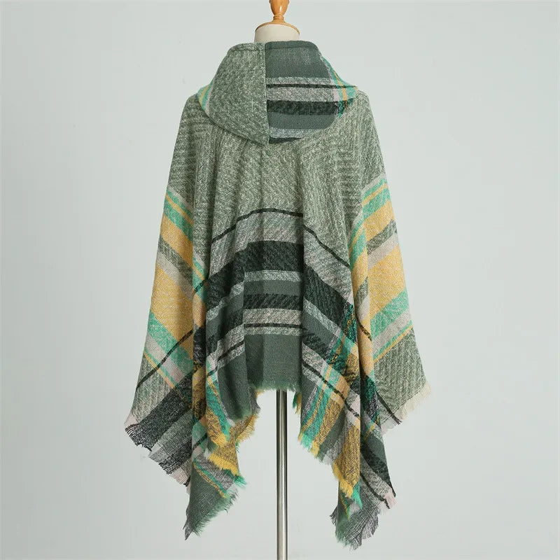 Women's Winter Cold Proof Stole Hooded Shawl