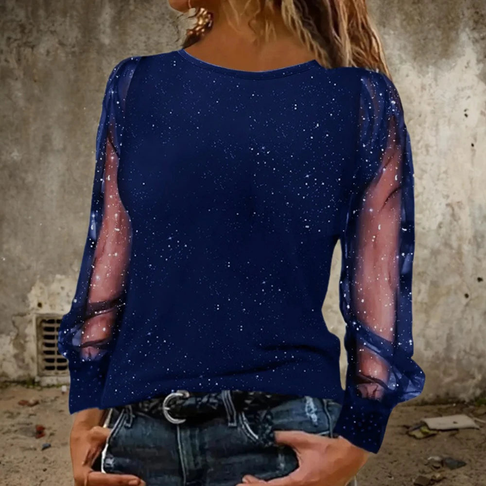 Women's Winter Long Sleeve Lantern Sleeve Blouse