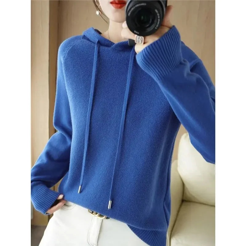 Women's Winter Wool Hooded Sweaters