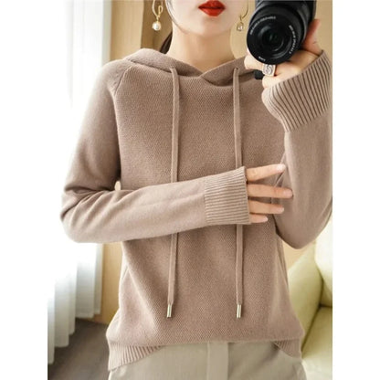Women's Winter Wool Hooded Sweaters