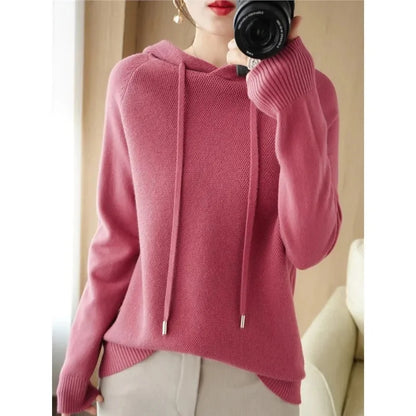 Women's Winter Wool Hooded Sweaters