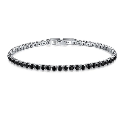 Women's 925 Sterling Silver Shiny CZ Bracelet