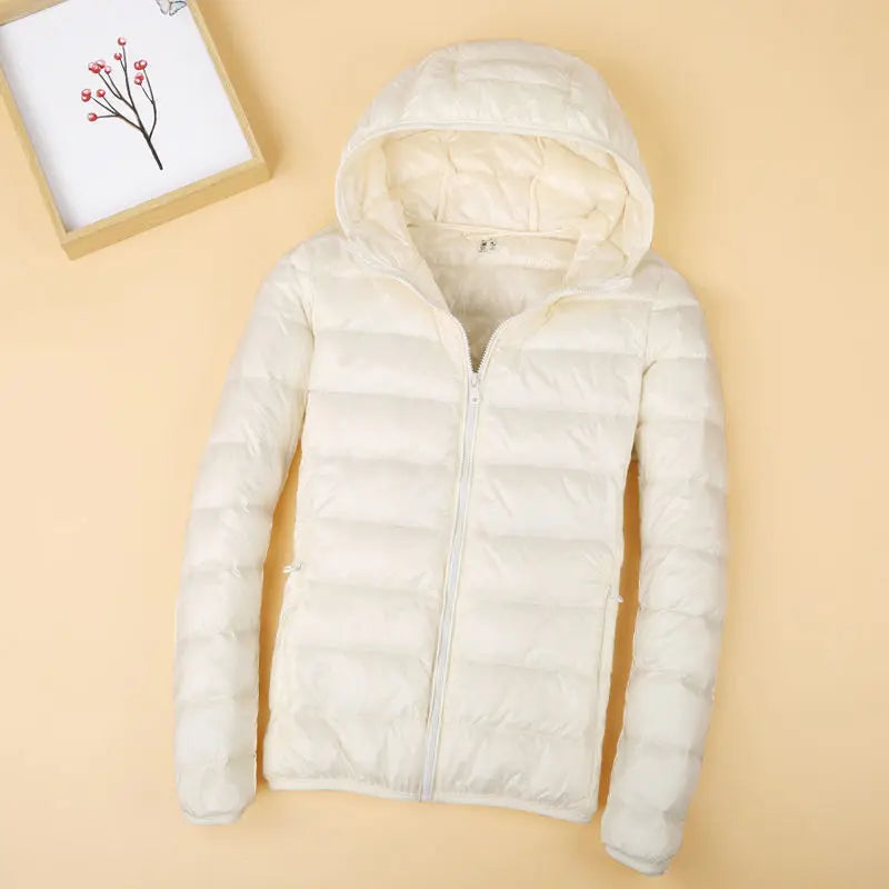 Women's Autumn Winter Hooded down jacket