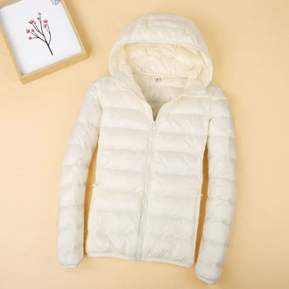 Women's Autumn Winter Hooded down jacket