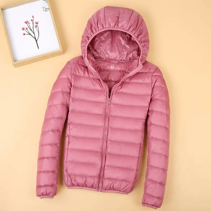 Women's Autumn Winter Hooded down jacket