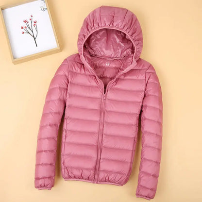 Women's Autumn Winter Hooded down jacket