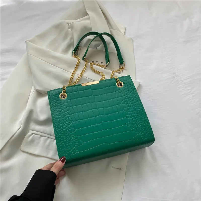 Women's Chain Crossbody PU Leather Bag