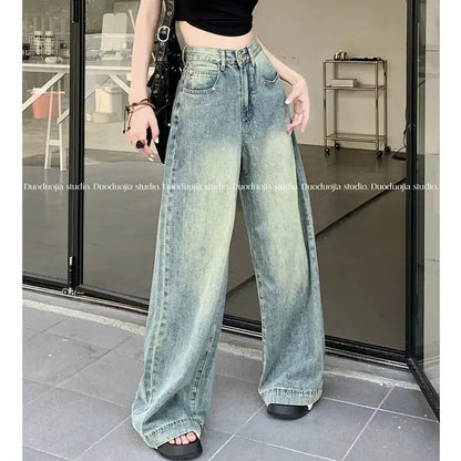 Women's Chic High-Waist Loose Wide Leg Jeans