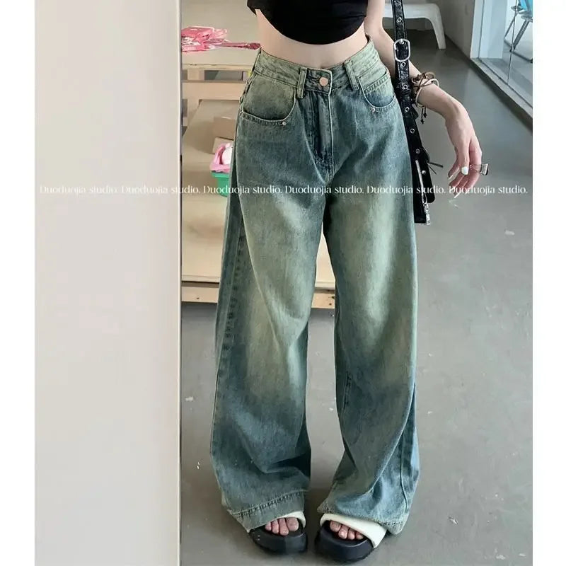 Women's Chic High-Waist Loose Wide Leg Jeans