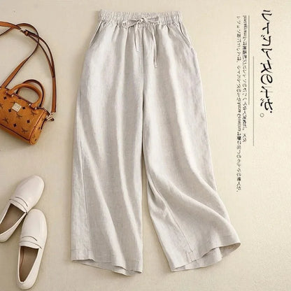 Women's Retro Cotton Linen Long Trousers