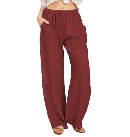 Women's Loose Cotton Linen WideLeg Pant