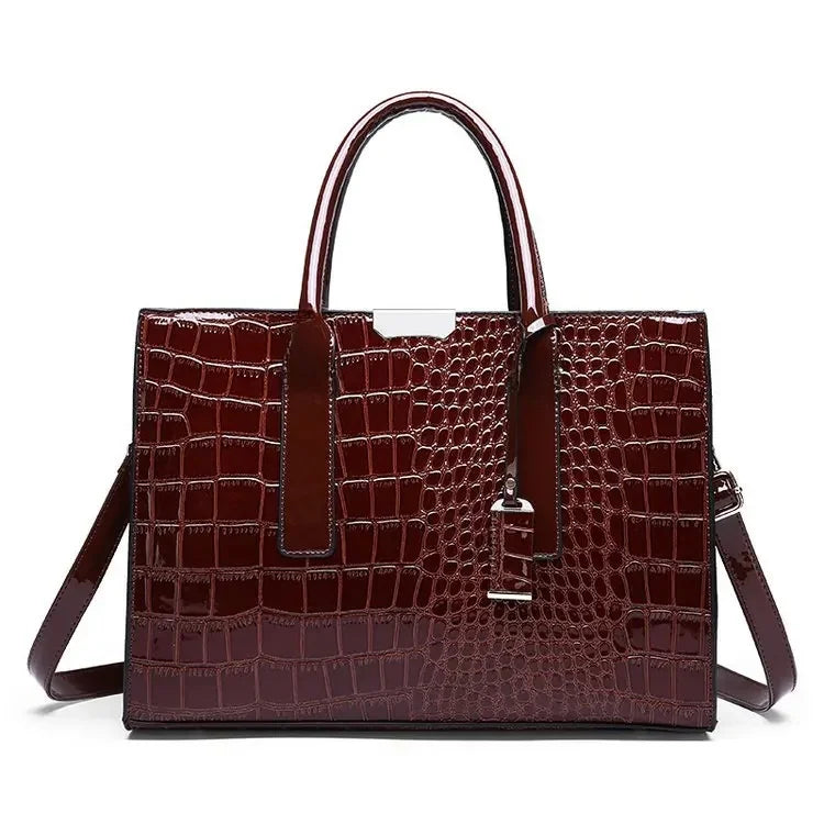 Women's Crossbody Hard PU Crocodile Leather Bag