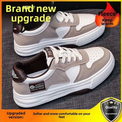 Women's Fleece-Lined Thick Sole Flat Sneakers