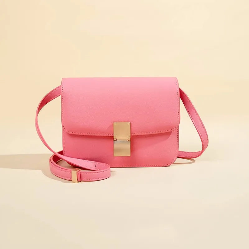 Women's Solid Color Genuine Leather Shoulder Bags