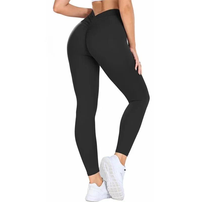 Women's High-Waist V-Back Yoga Leggings
