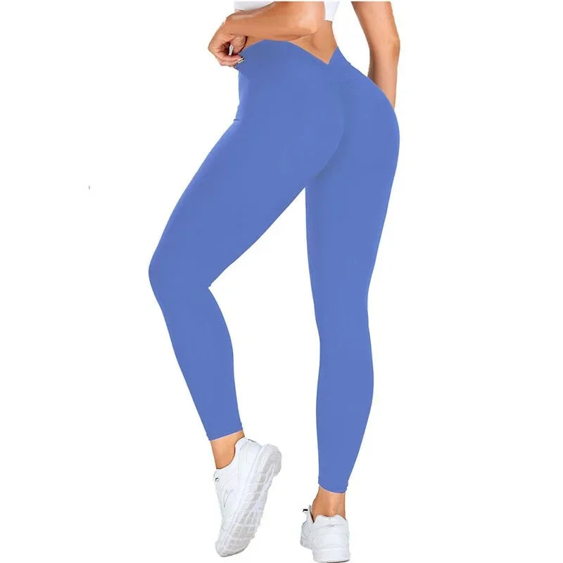 Women's High-Waist V-Back Yoga Leggings