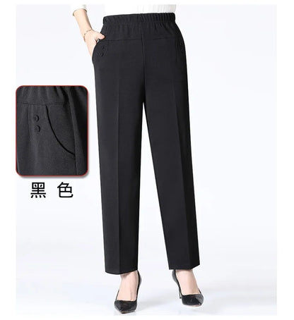 Women's High Waist Elastic Fleece Lined Pants